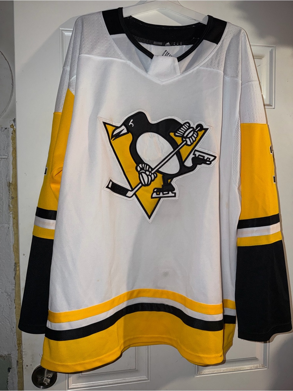 Adidas NHL Pittsburgh Penguins Casey DeSmith Hockey Jersey Men’s Size 56 Used PO